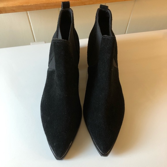 *MARC FISHER Unisex Chelsea Pointy Western Suede Bootie Women’s Size 7.5 Booties - Picture 2 of 11
